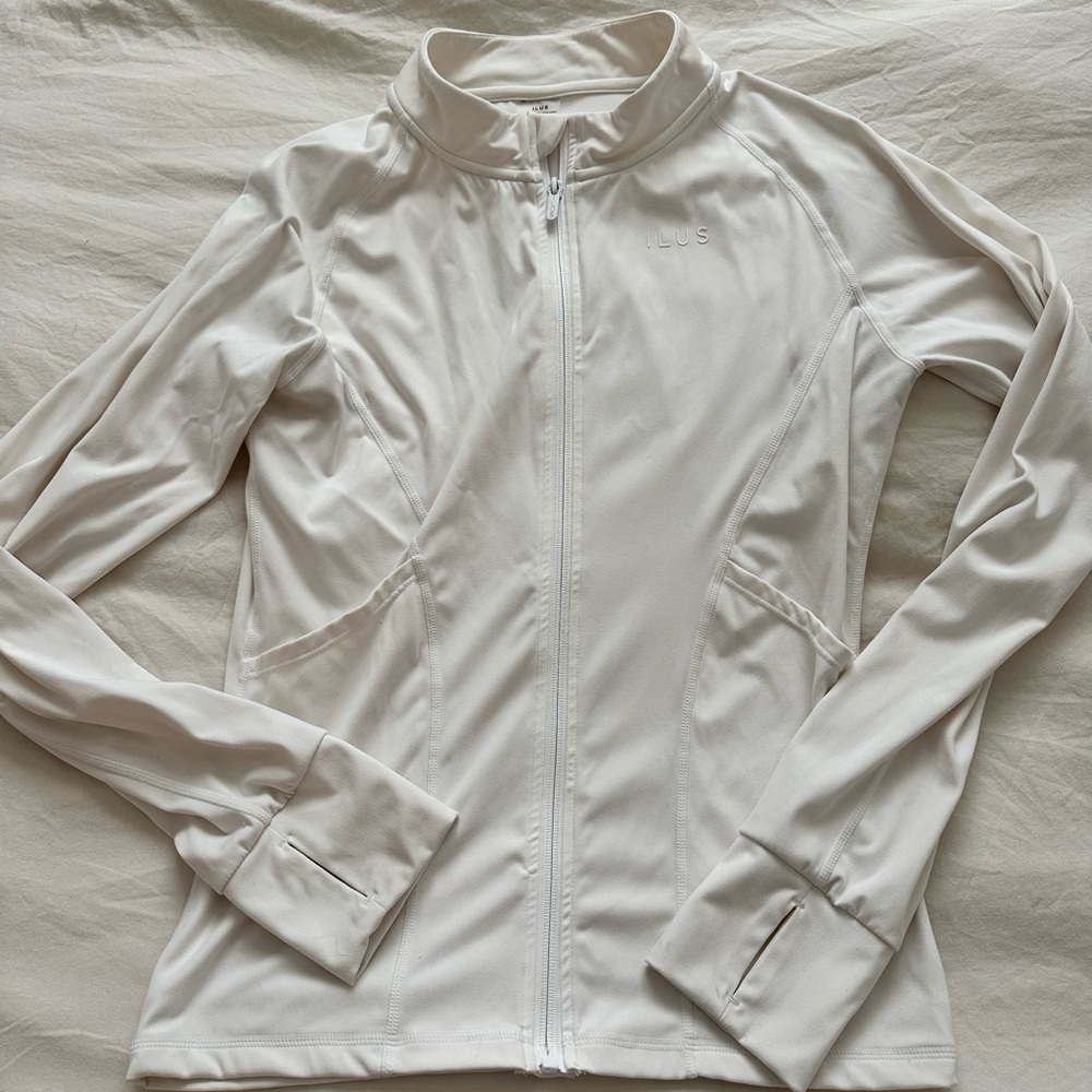 ILUS XL COMPRESSION GYM JACKET WHITE USED